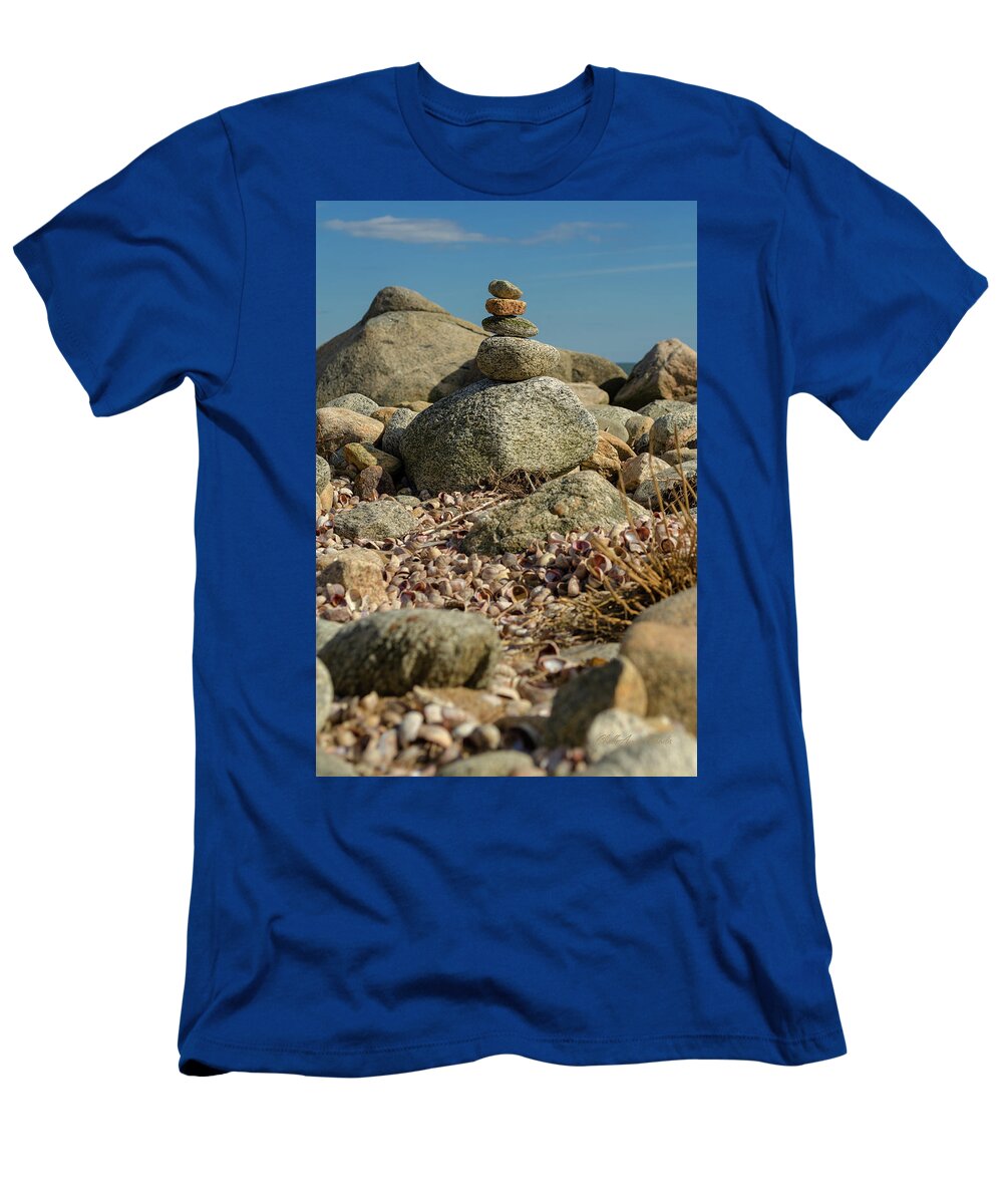 Stone T-Shirt featuring the photograph Stone Stack by ChelleAnne Paradis