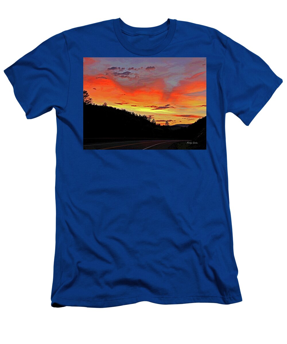 Sunset T-Shirt featuring the photograph Stormy Sunset by Matalyn Gardner