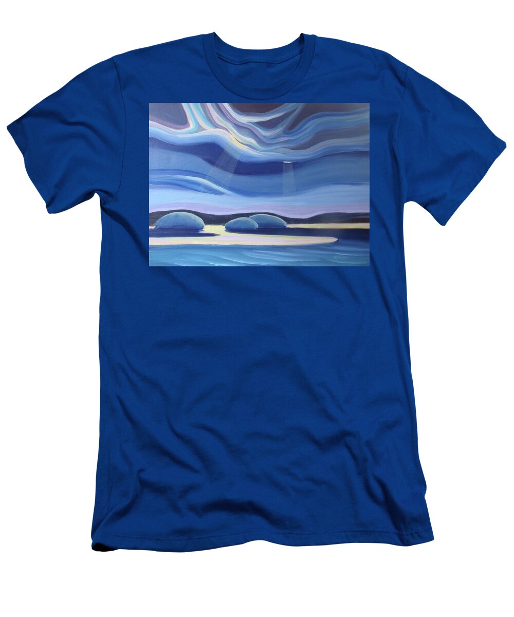 Group Of Seven T-Shirt featuring the painting Streaming Light II by Barbel Smith