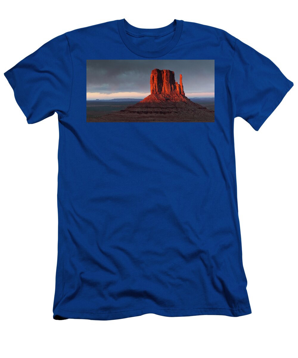 Monument Valley T-Shirt featuring the photograph Sunset at Monument Valley by Art Cole