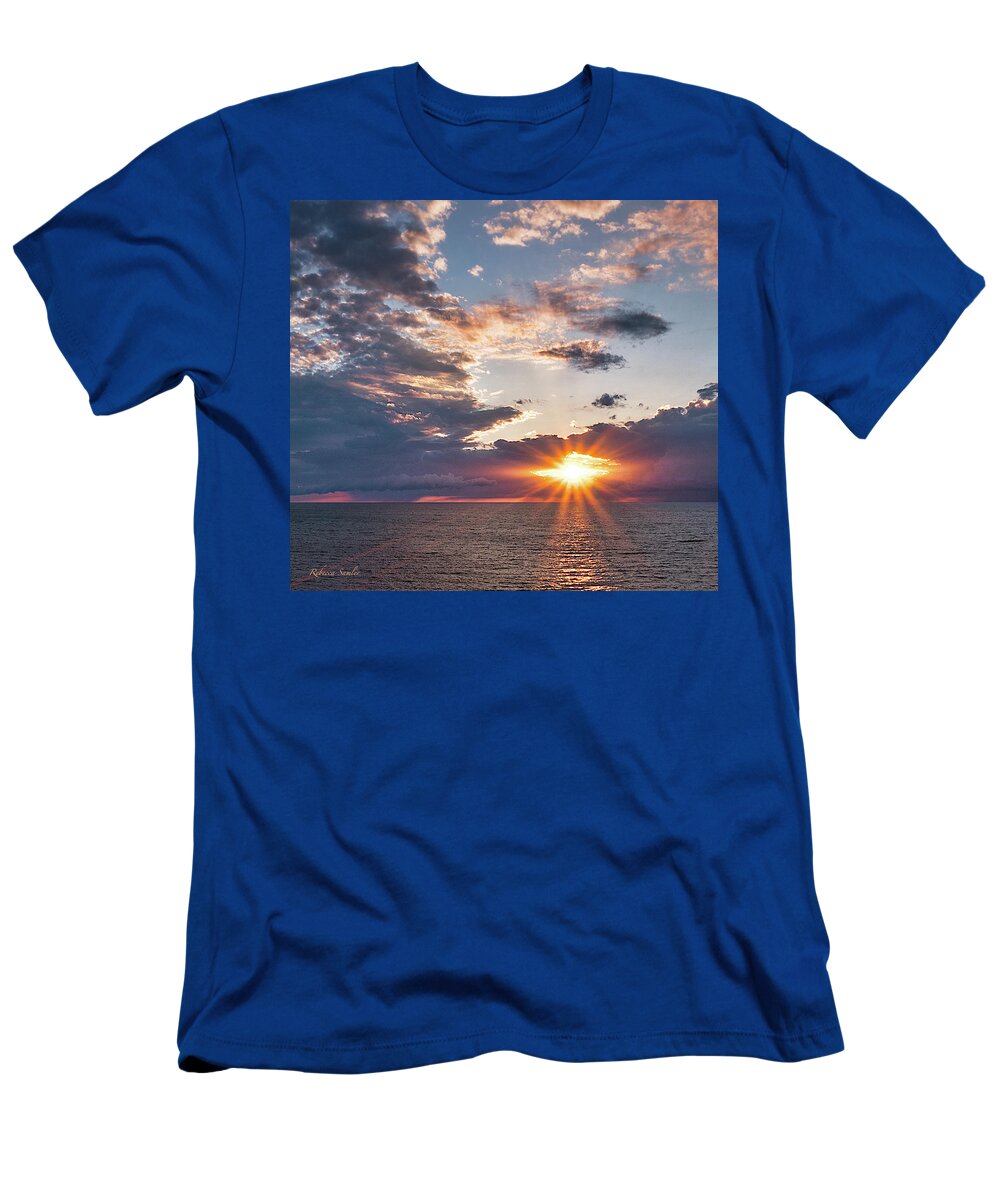 Sunset T-Shirt featuring the photograph Sunset in the Clouds by Rebecca Samler