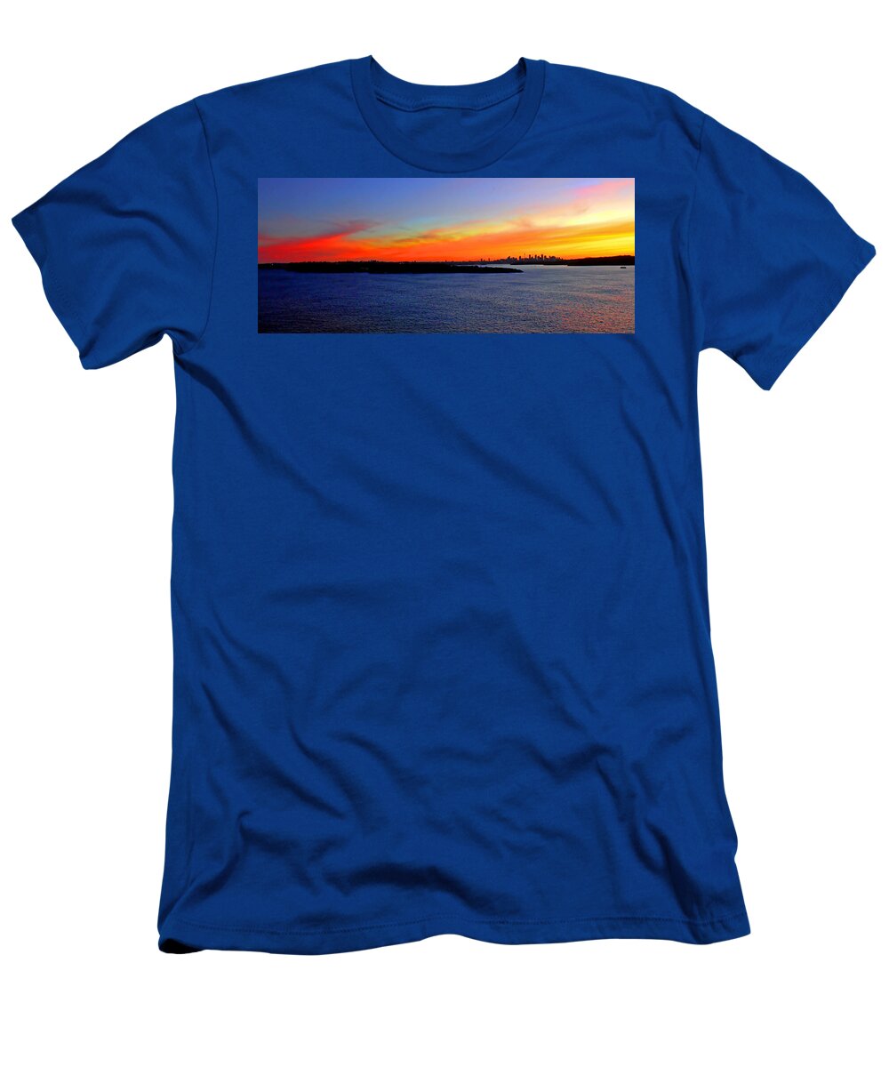 Sunset T-Shirt featuring the photograph Sunset Light Upon Sydney by Miroslava Jurcik