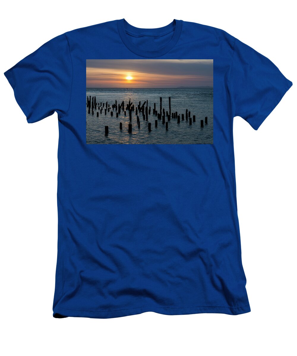 Astoria T-Shirt featuring the photograph Sunset on the Empire by Robert Potts