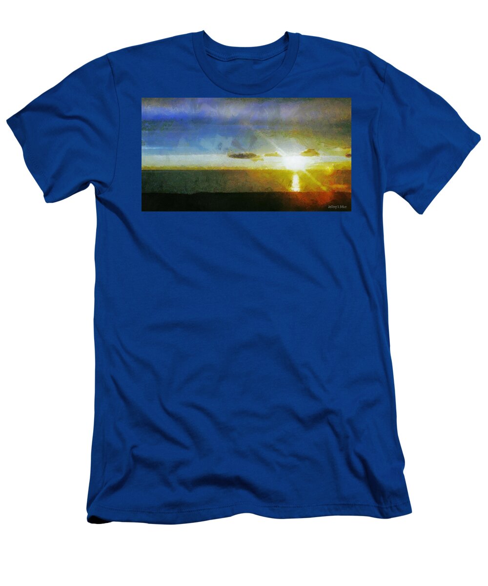 Canadian T-Shirt featuring the painting Sunset Under the Clouds by Jeffrey Kolker