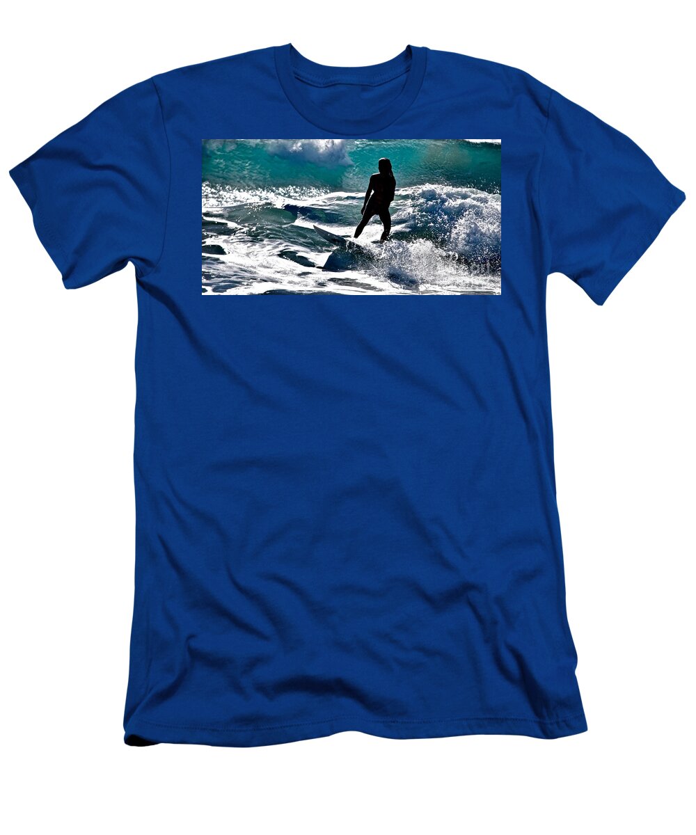 Surfer T-Shirt featuring the photograph Soul Surfer  Kekaha Beach Kauai by Debra Banks