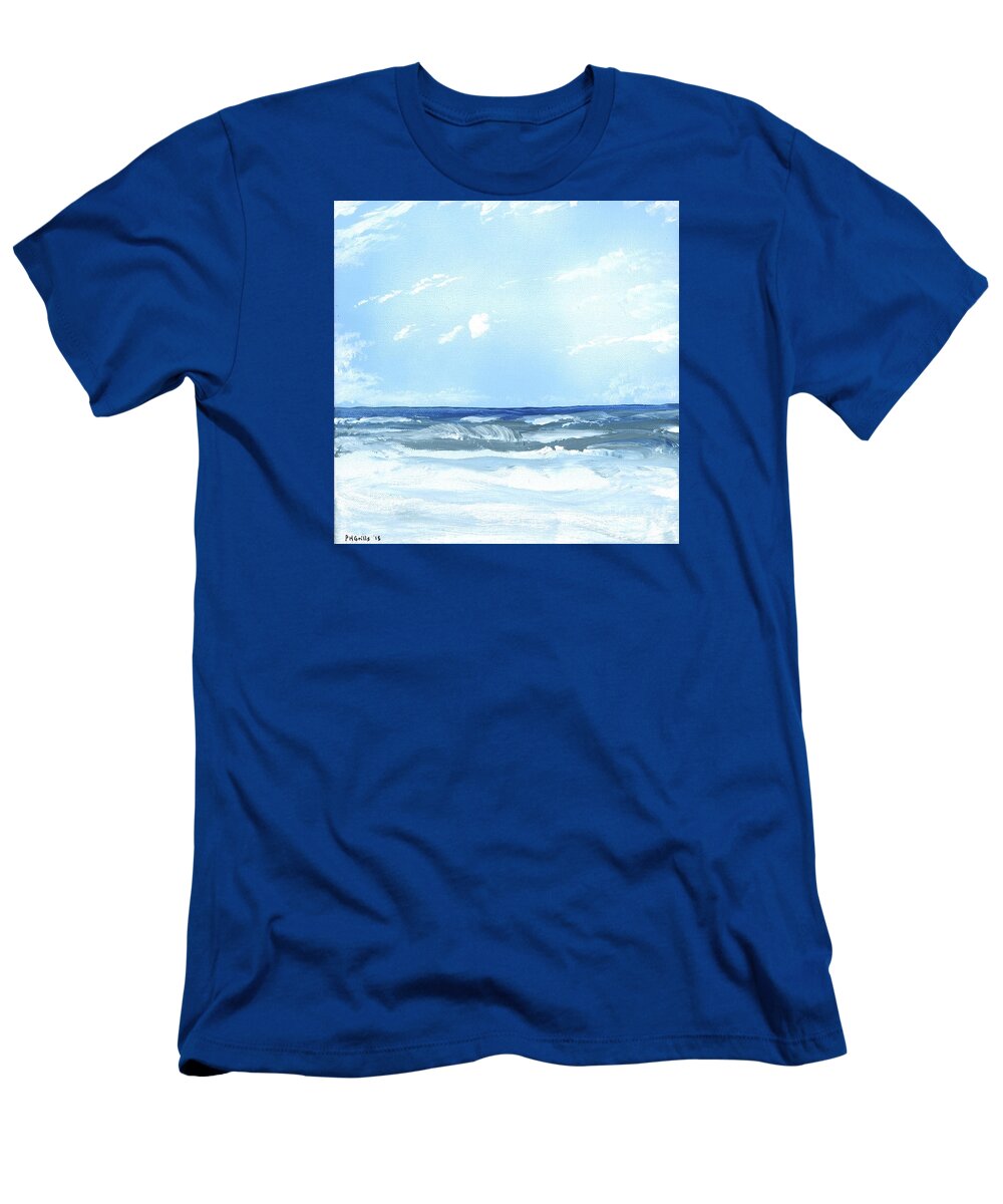 Surf T-Shirt featuring the painting Surf's Up by Patrick Grills