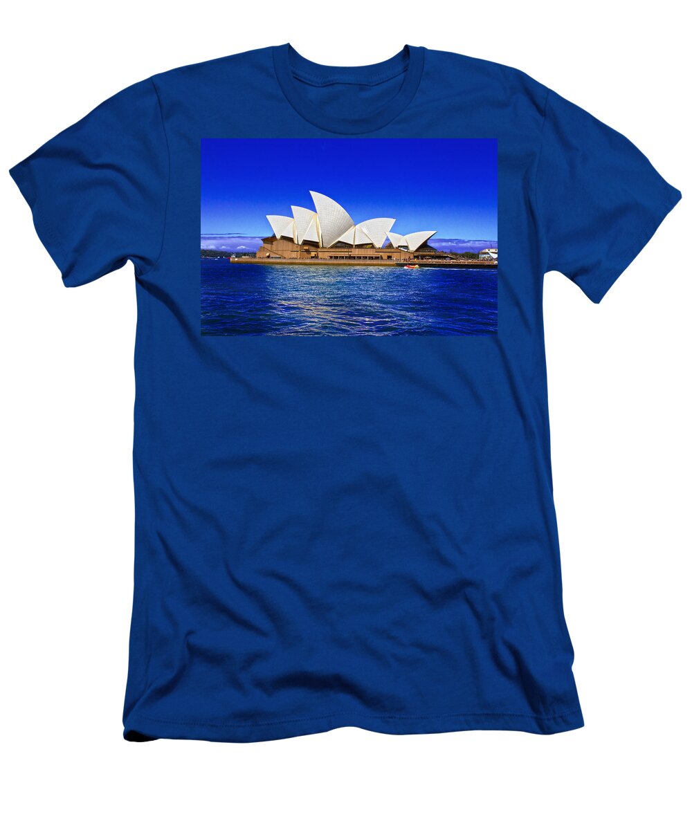 Sydney T-Shirt featuring the photograph Sydney Opera House On Summer Day by Miroslava Jurcik