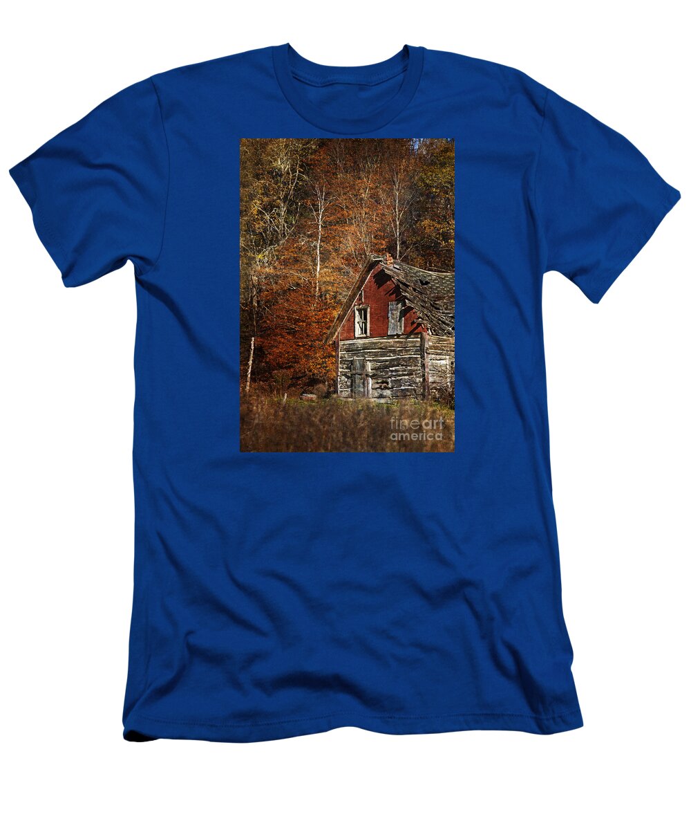 Nina Stavlund T-Shirt featuring the photograph The Cabin in the Woods.. by Nina Stavlund