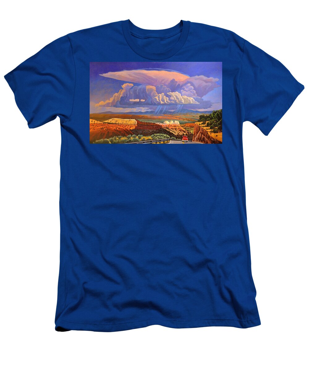 Big Clouds T-Shirt featuring the painting The Commute by Art West