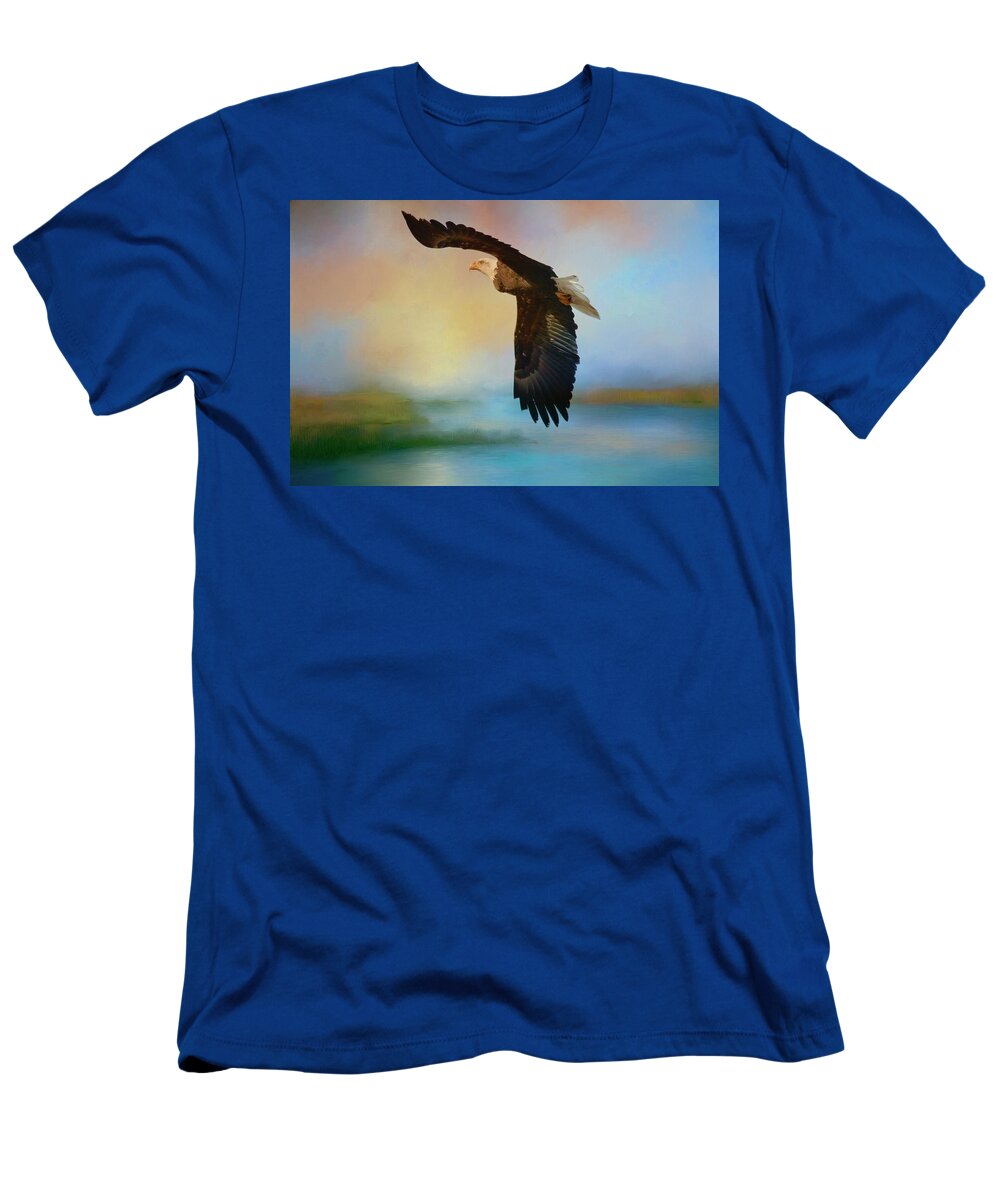 The Eye Of The Eagle T-Shirt featuring the photograph The eye of the eagle by Lynn Hopwood