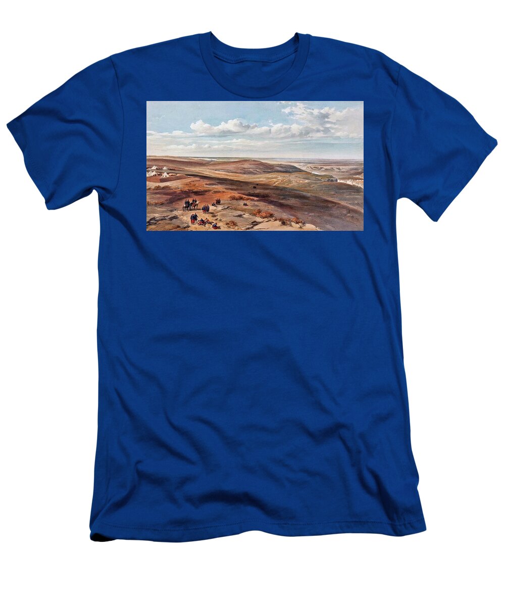William Simpson - The Field Of Inkermann T-Shirt featuring the painting The Field of Inkermann by MotionAge Designs