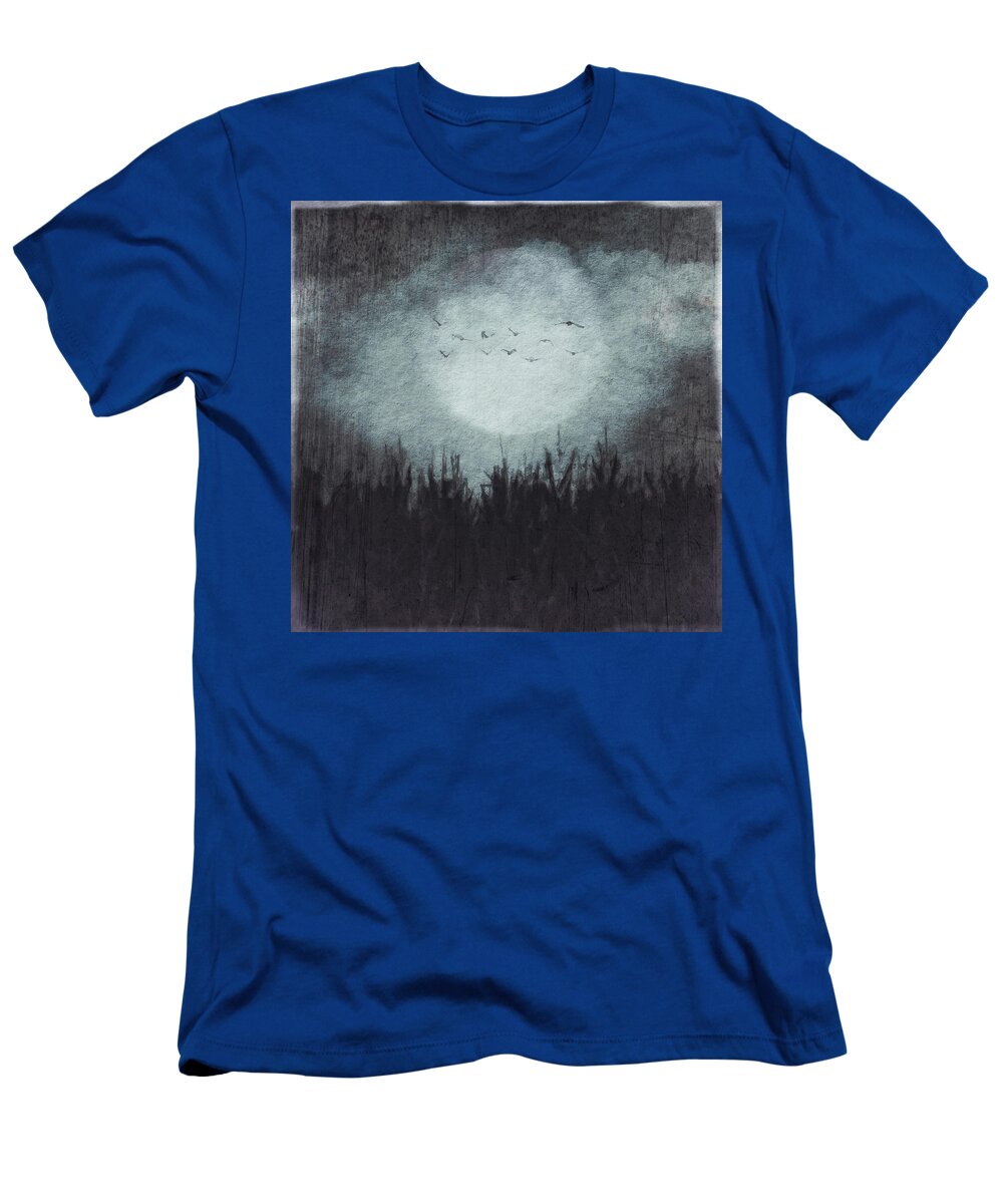 Digital Art T-Shirt featuring the digital art The Heavy Moon by Melissa D Johnston