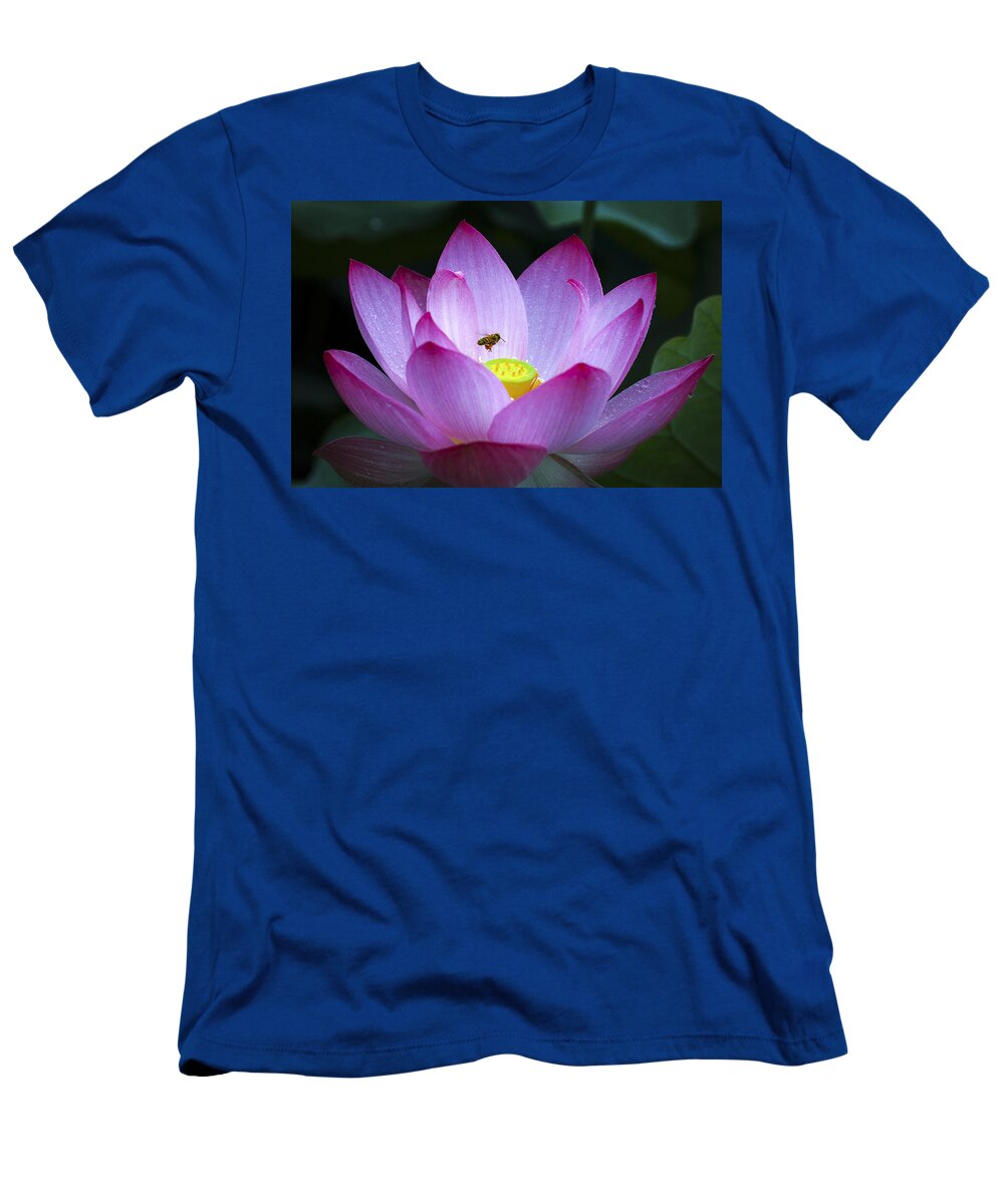 Macro T-Shirt featuring the photograph The lotus by Son Truong