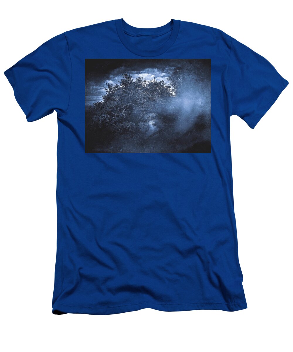 Landscape T-Shirt featuring the digital art The Pathway in Blue by Kevyn Bashore