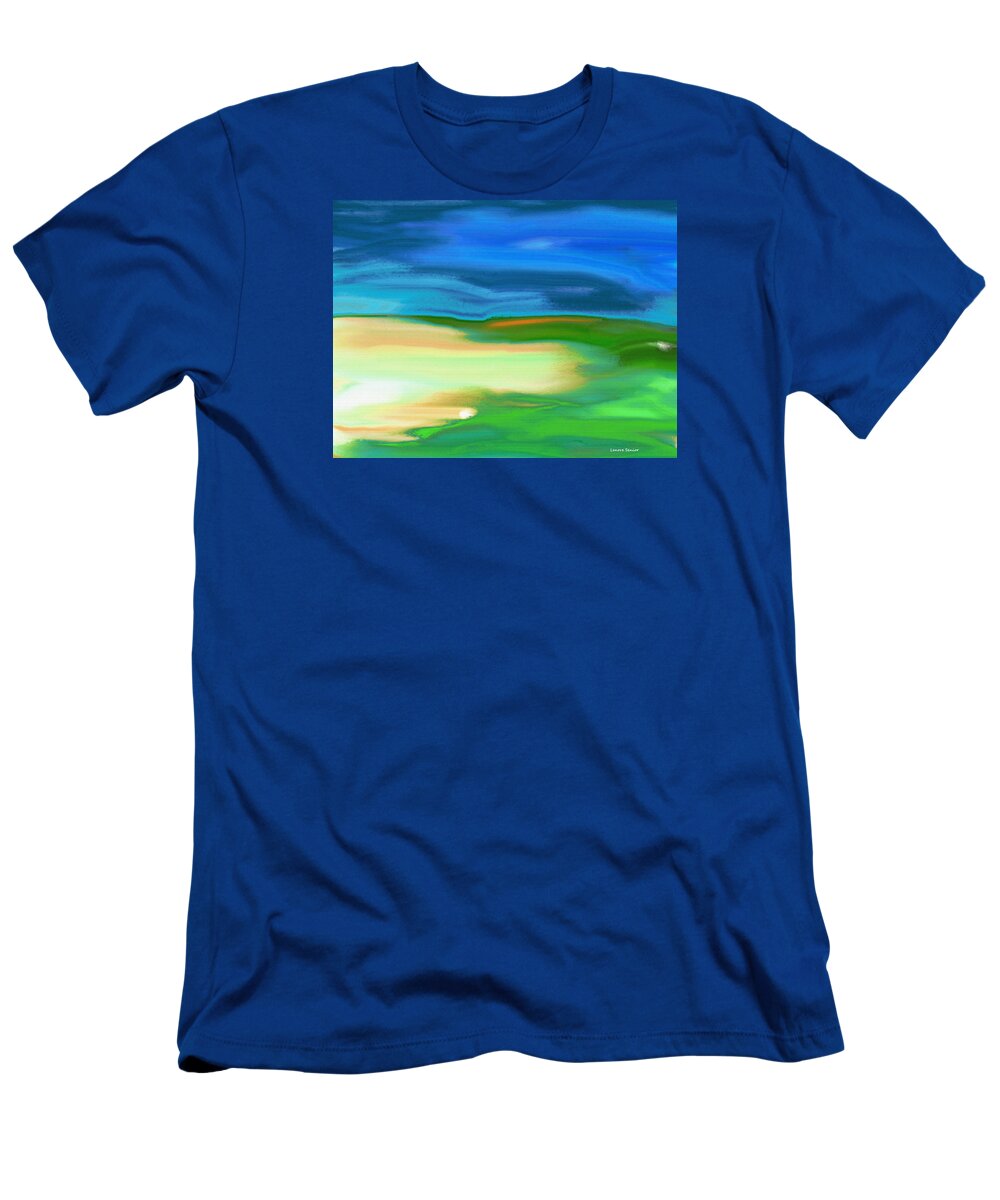 Abstract T-Shirt featuring the painting The Salt Flats by Lenore Senior