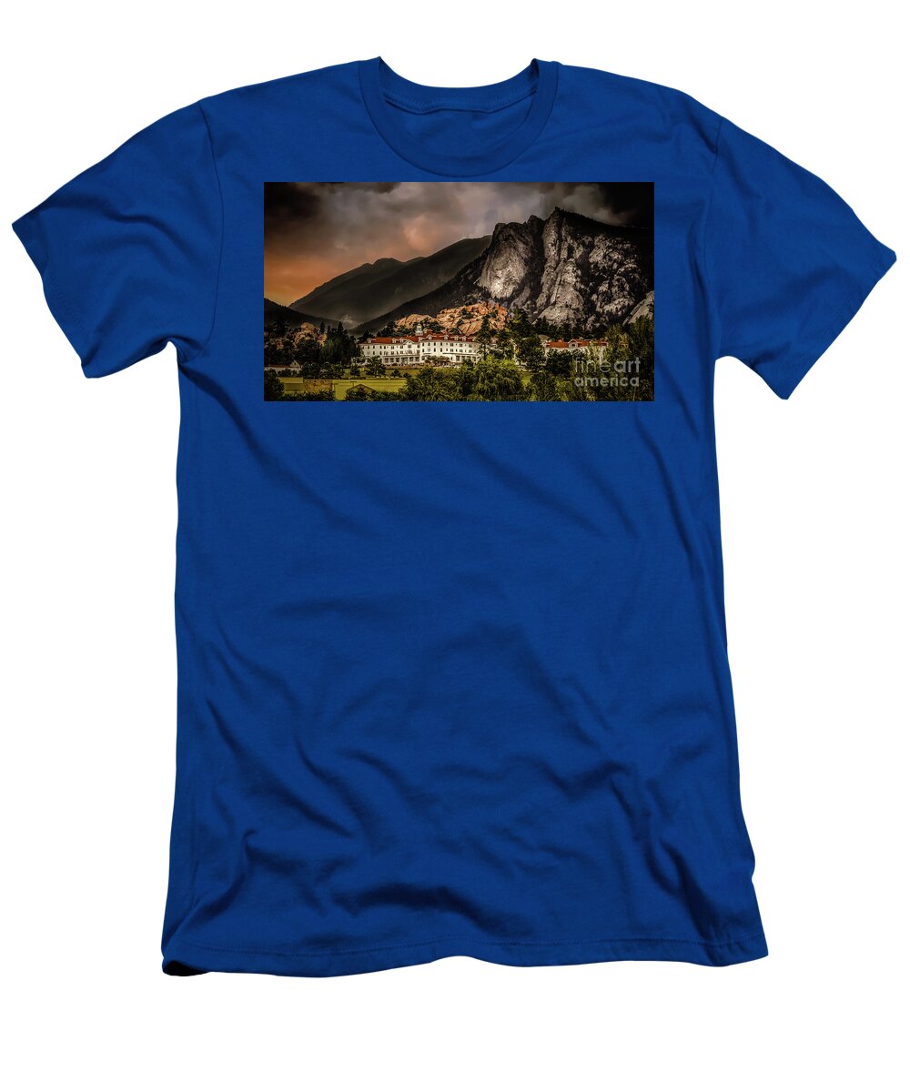 Stanley Hotel T-Shirt featuring the photograph The Stanley Hotel by David Meznarich