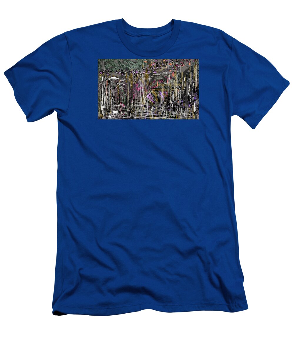 Abstract T-Shirt featuring the painting The whisper of the street by Subrata Bose