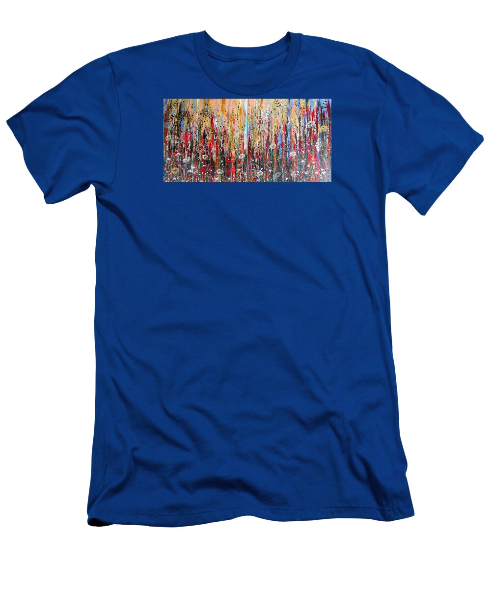 Wild T-Shirt featuring the painting The wild place - LARGE WORK by Angie Wright