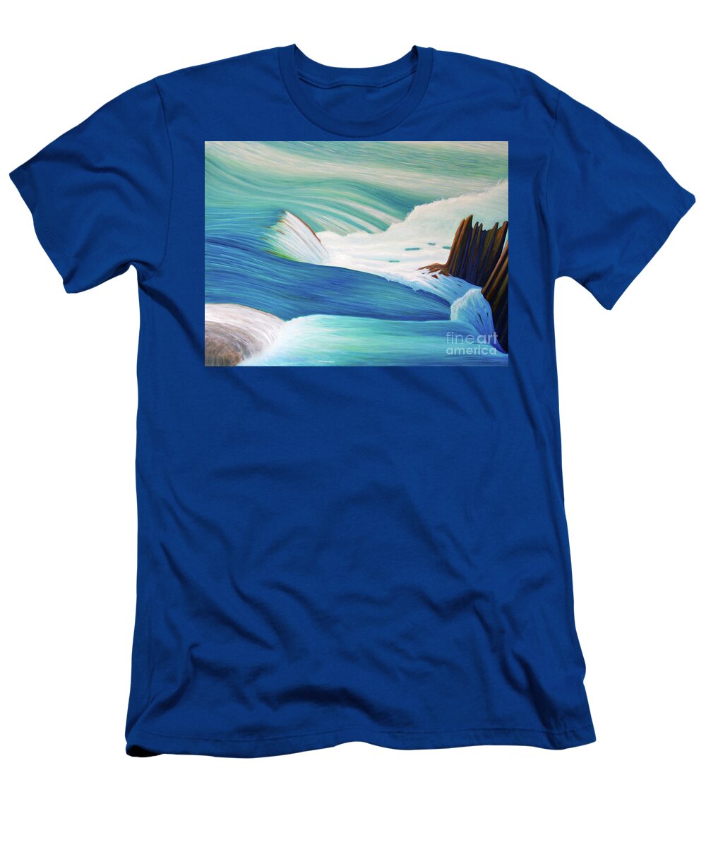 Rio Grande T-Shirt featuring the painting Then and Now by Brian Commerford