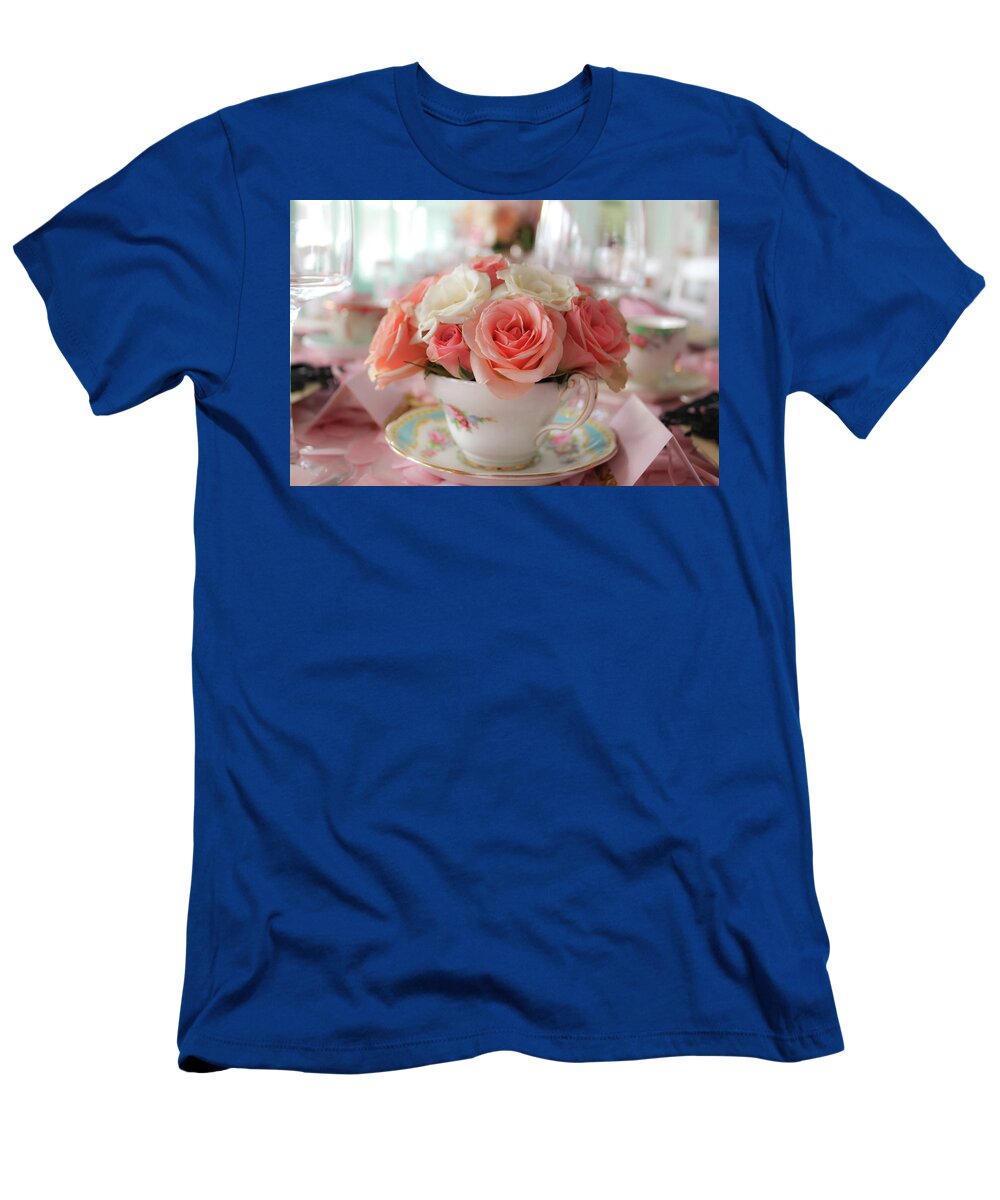 Tea T-Shirt featuring the photograph Teacup Roses by Alison Frank