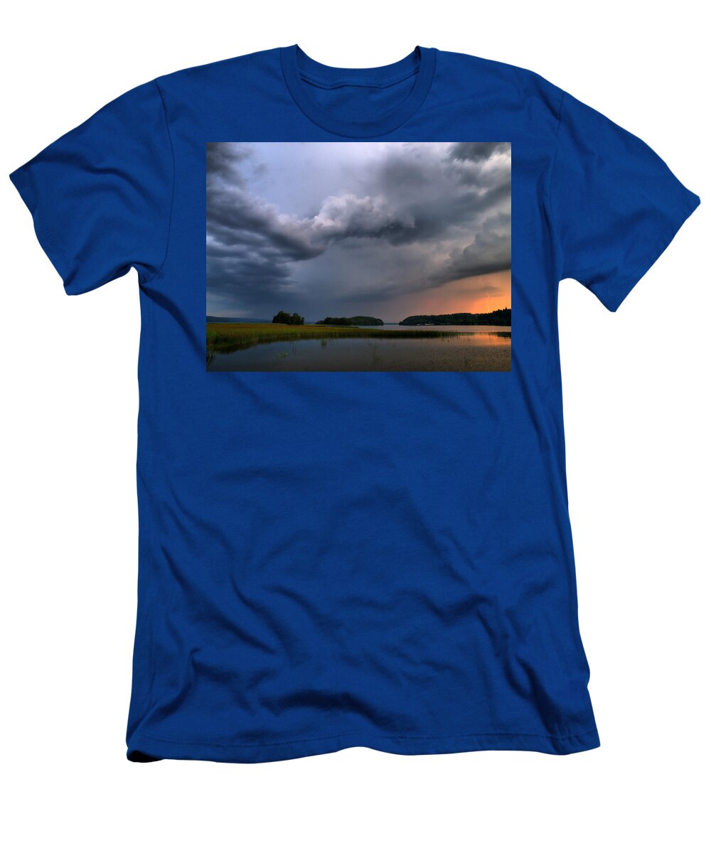 Lehtokukka T-Shirt featuring the photograph Thunder at Siuro by Jouko Lehto