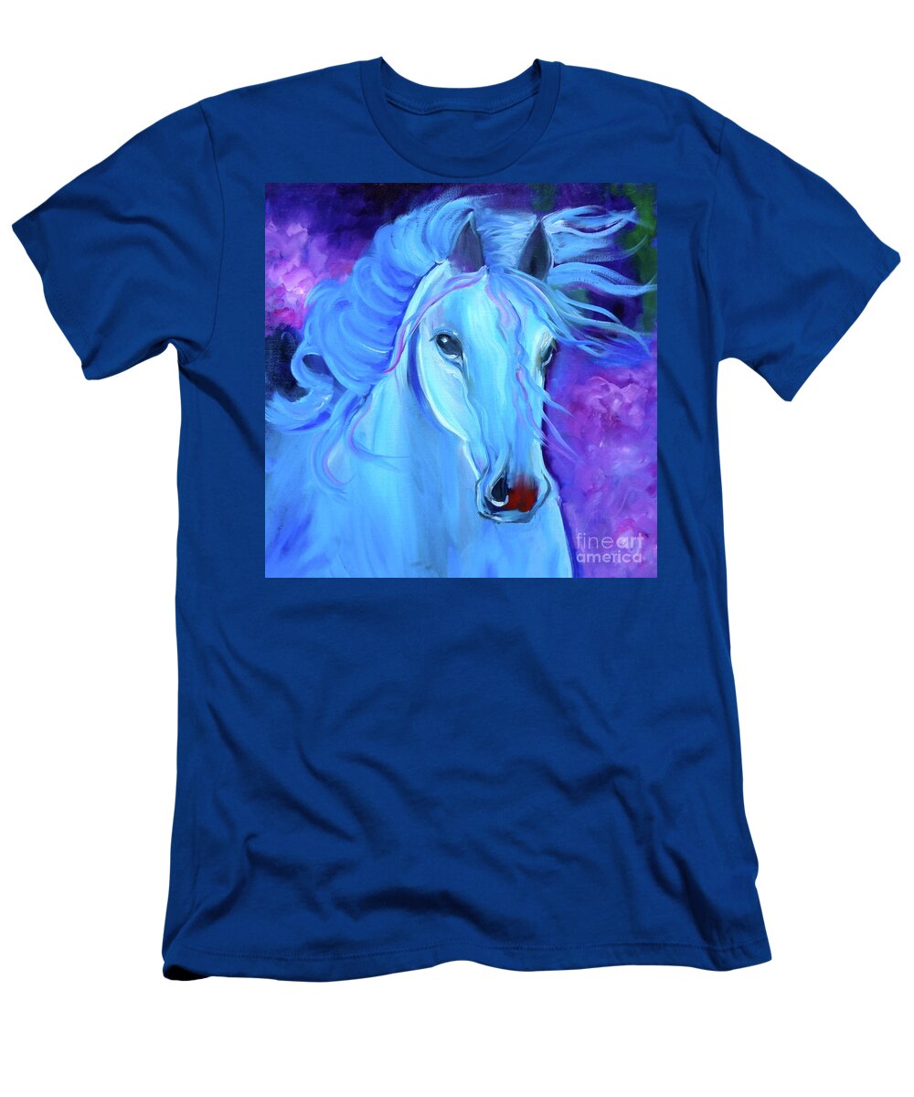 Abstract Horse T-Shirt featuring the painting Thunderbolt 111 by Jenny Lee