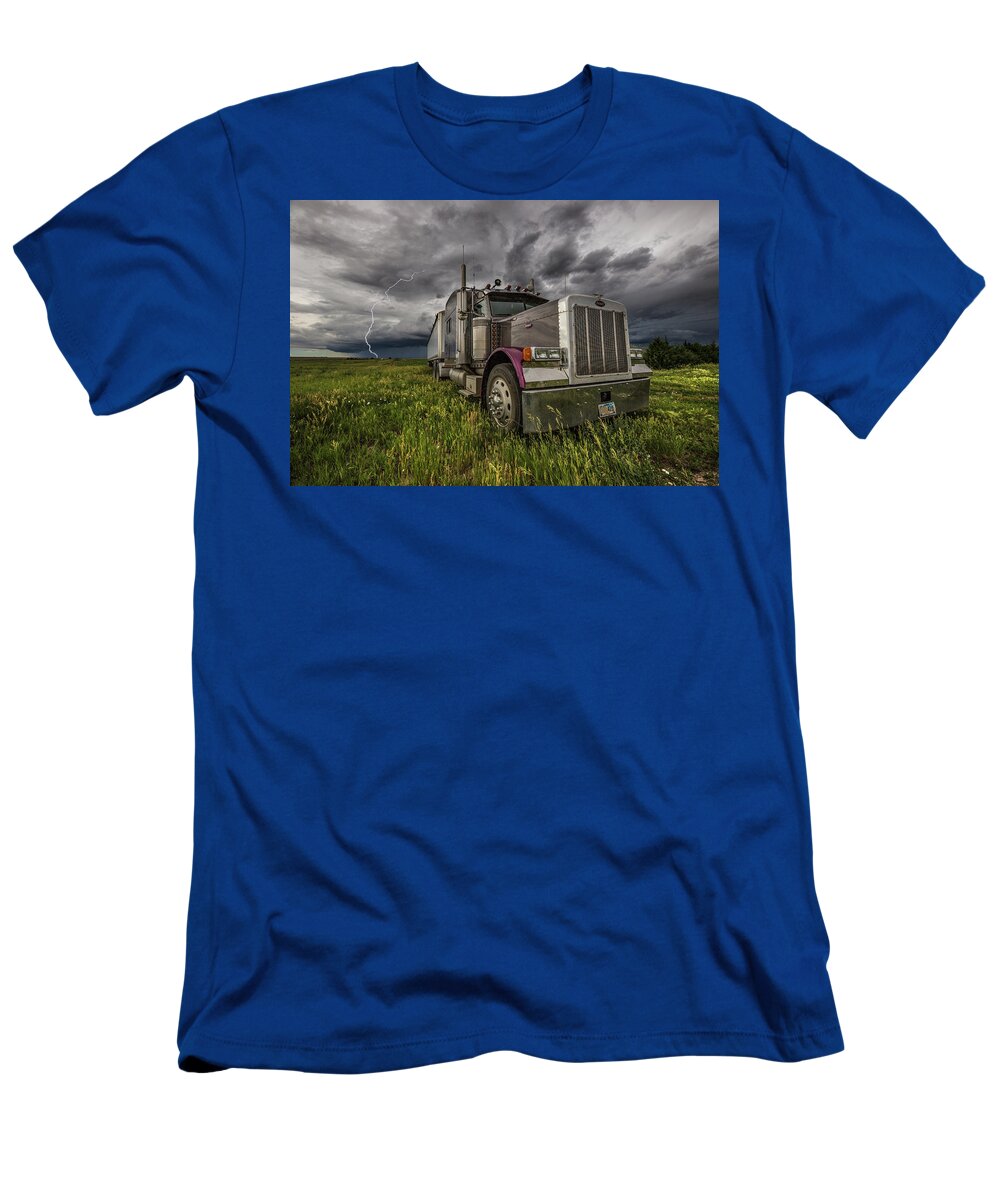 Field T-Shirt featuring the photograph ThundersTruck by Aaron J Groen