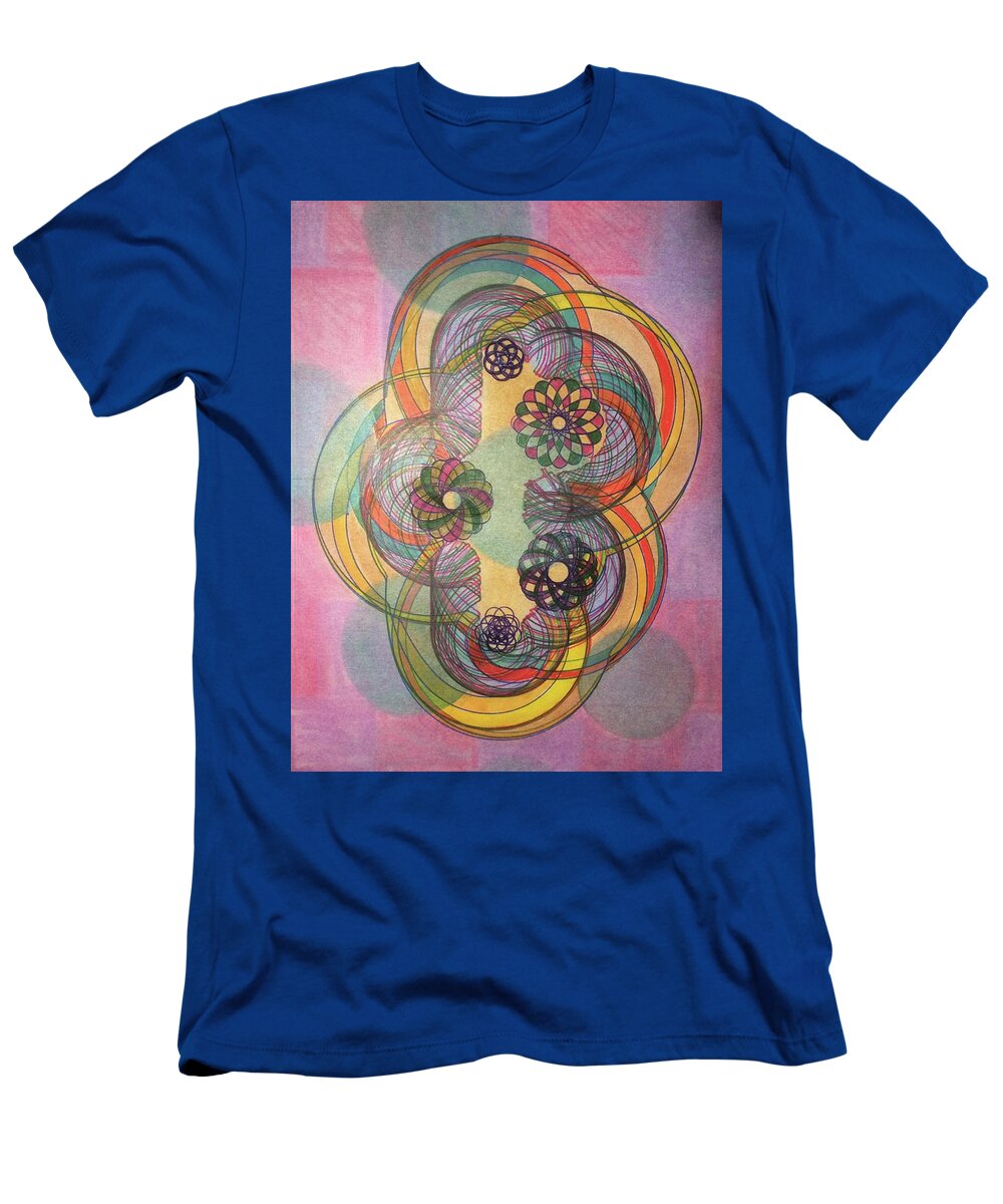 Spirograph T-Shirt featuring the mixed media Time by Steve Sommers
