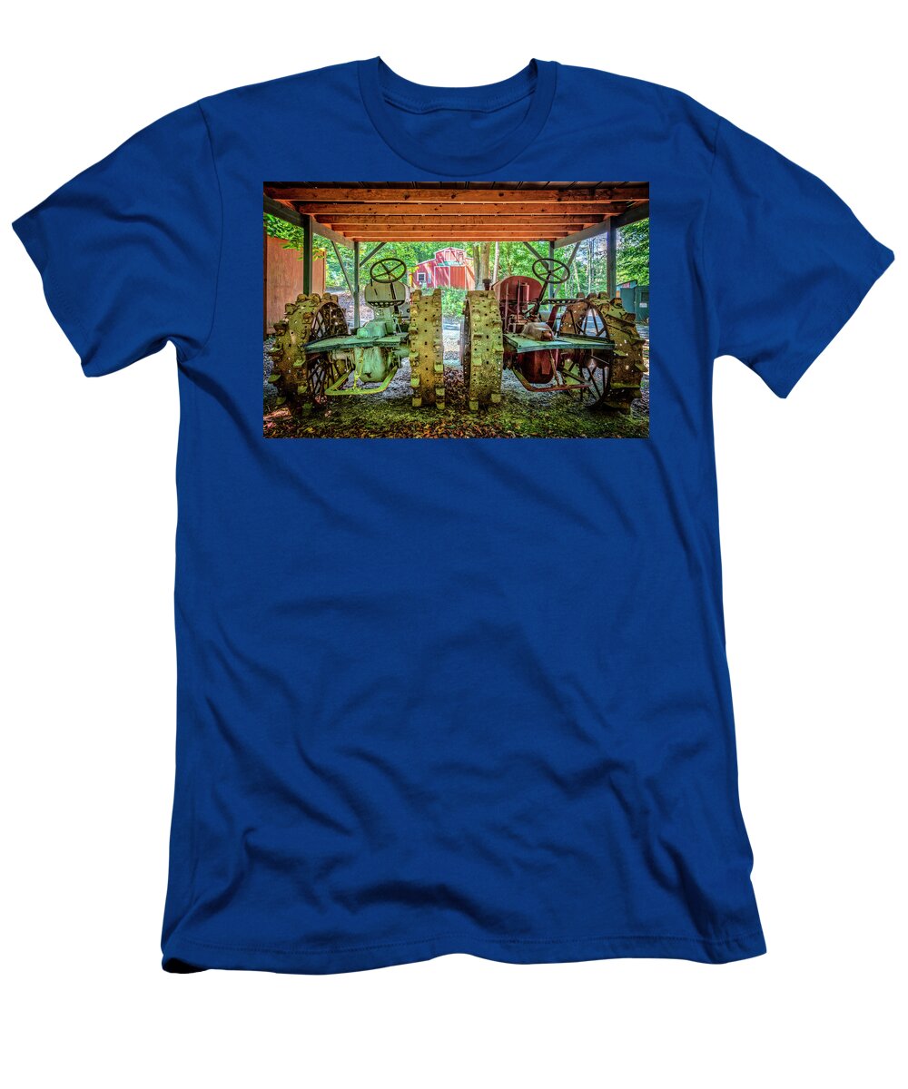 Appalachia T-Shirt featuring the photograph Tractors Side by Side by Debra and Dave Vanderlaan