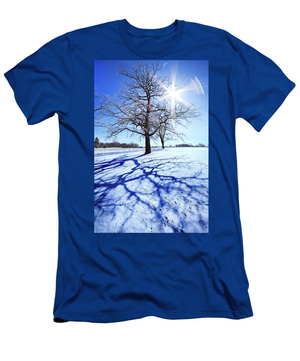 Clouds T-Shirt featuring the photograph Tree Light by Phil Koch