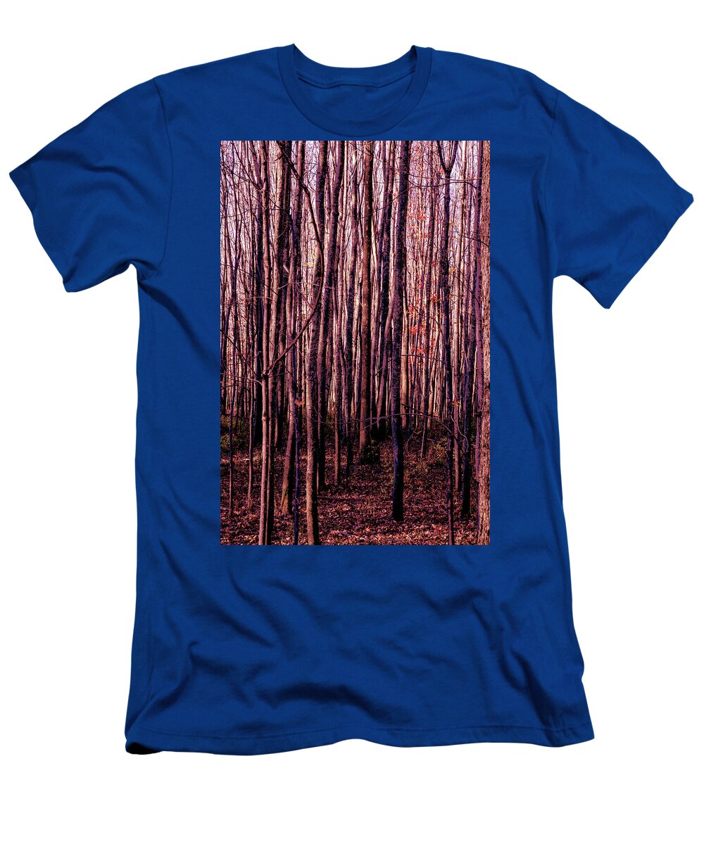 Treez T-Shirt featuring the photograph Treez Red by Lon Dittrick