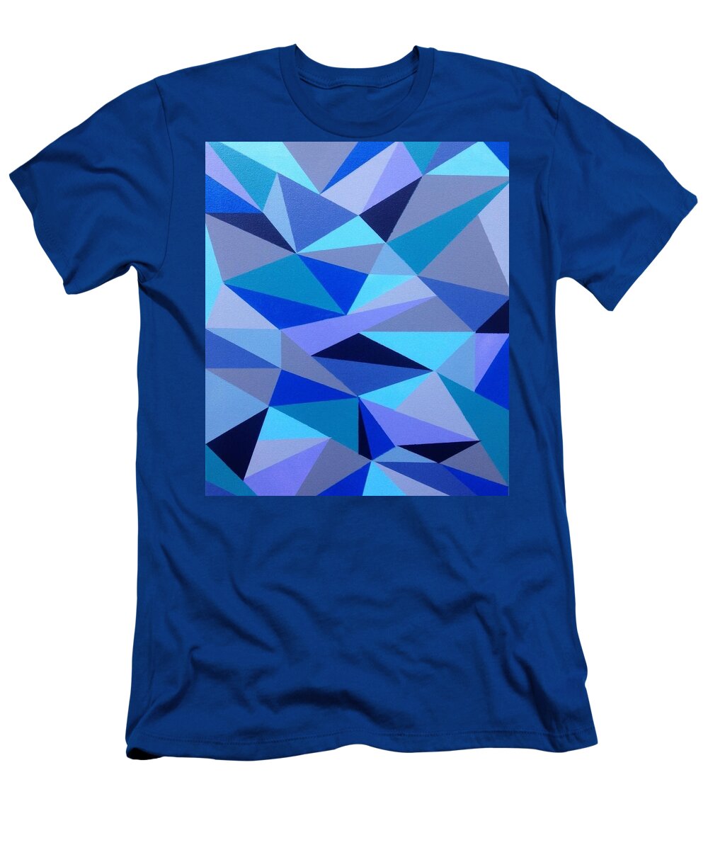 Triangle Blue T-Shirt by Daniel Patrick Egan - Pixels