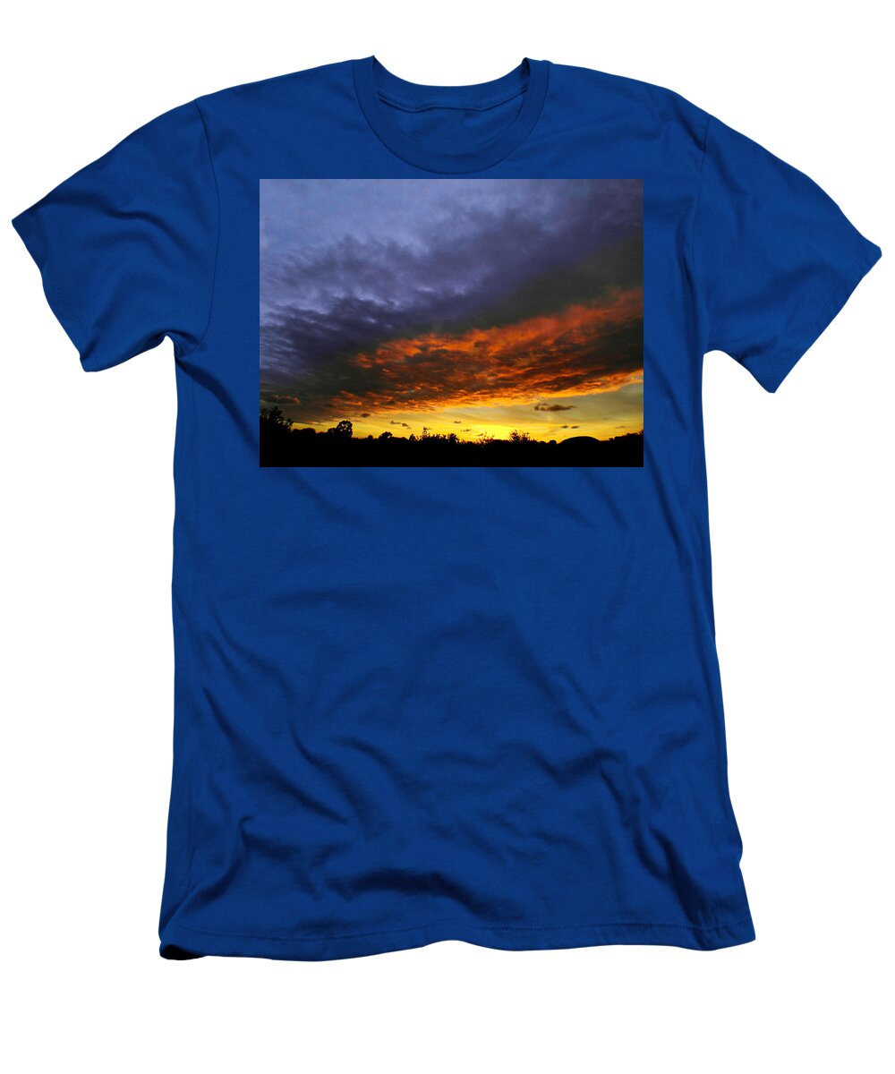 Sunset T-Shirt featuring the photograph Triple Sunset by Mark Blauhoefer