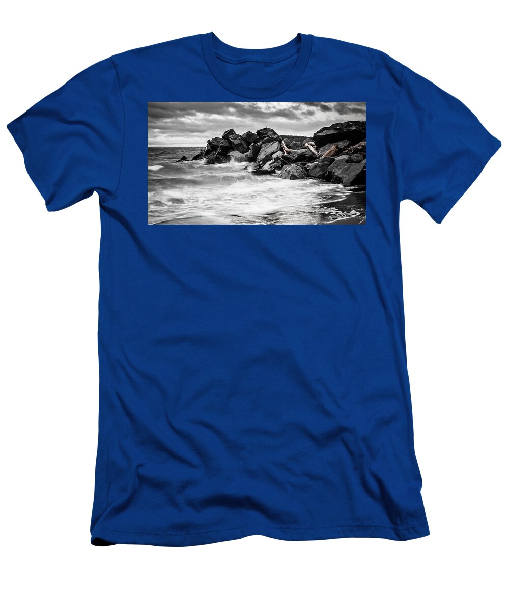 Long Exposure T-Shirt featuring the photograph Tugboat Cove by Tony Locke