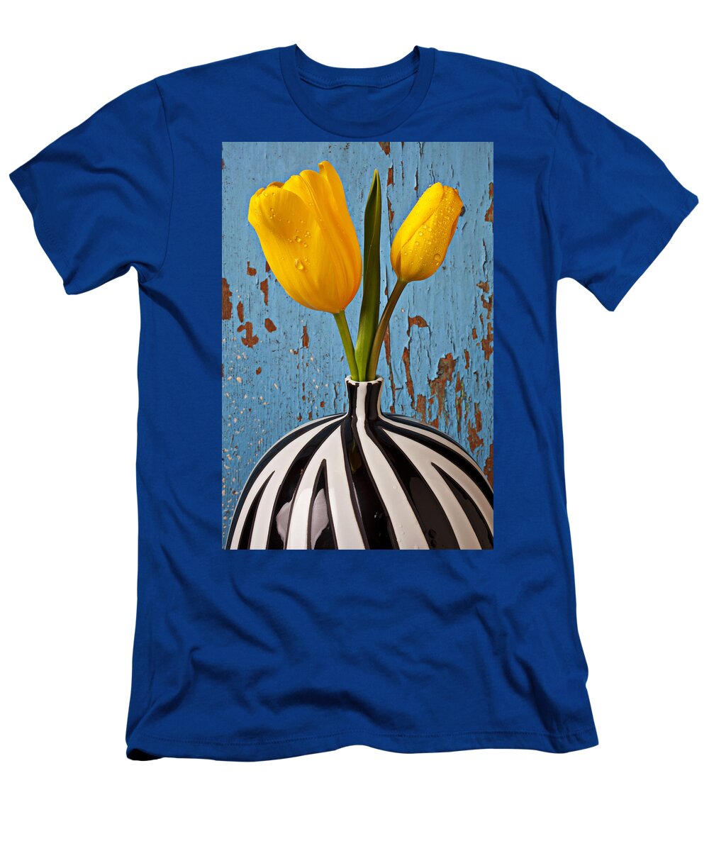 Two Yellow T-Shirt featuring the photograph Two Yellow Tulips by Garry Gay