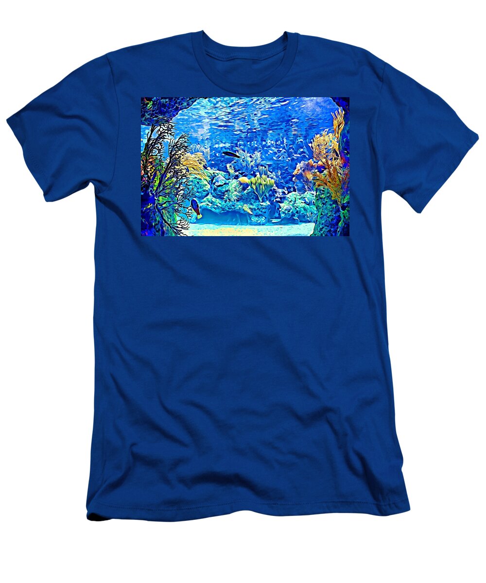 Ocean T-Shirt featuring the photograph Under water by Tatiana Travelways