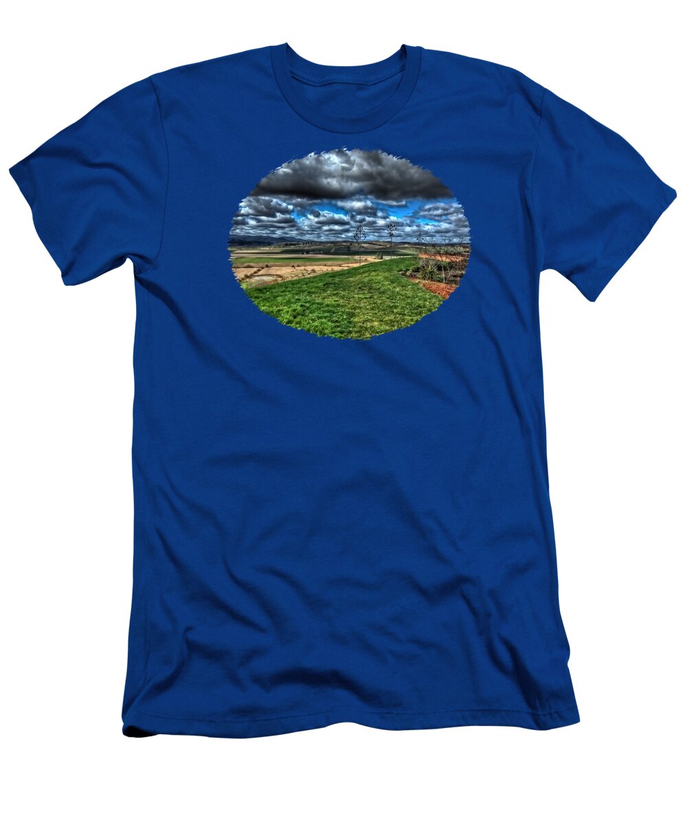 Hdr T-Shirt featuring the photograph View From The Van Duzer Vineyards by Thom Zehrfeld