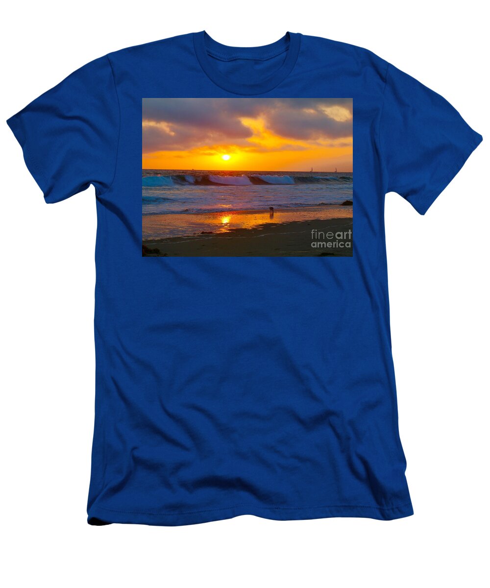Beach T-Shirt featuring the photograph Venice Beach, California Sunset by Michelle Stradford
