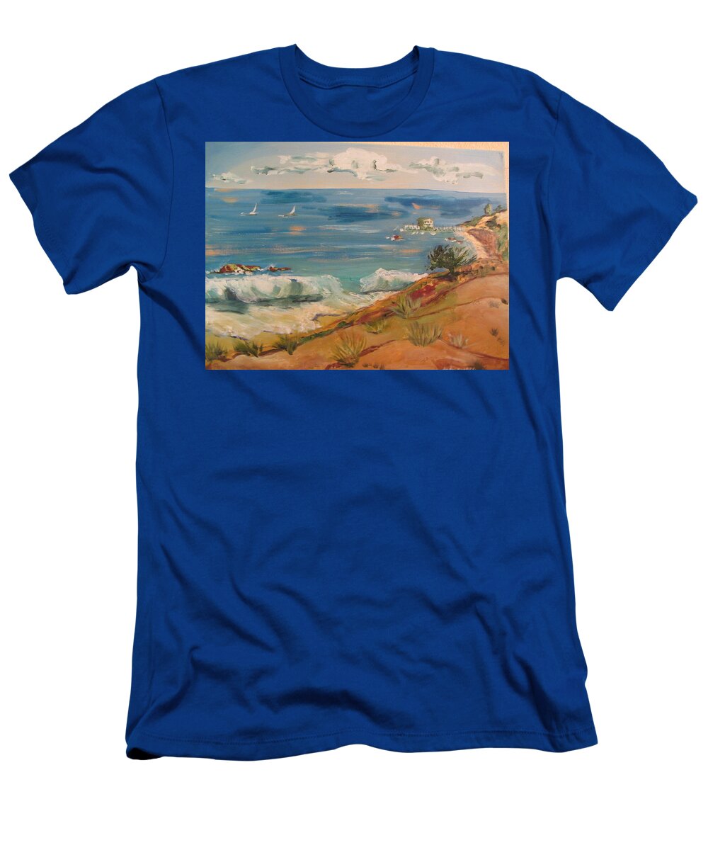 Coastline T-Shirt featuring the painting Ventura Imagined by Dody Rogers
