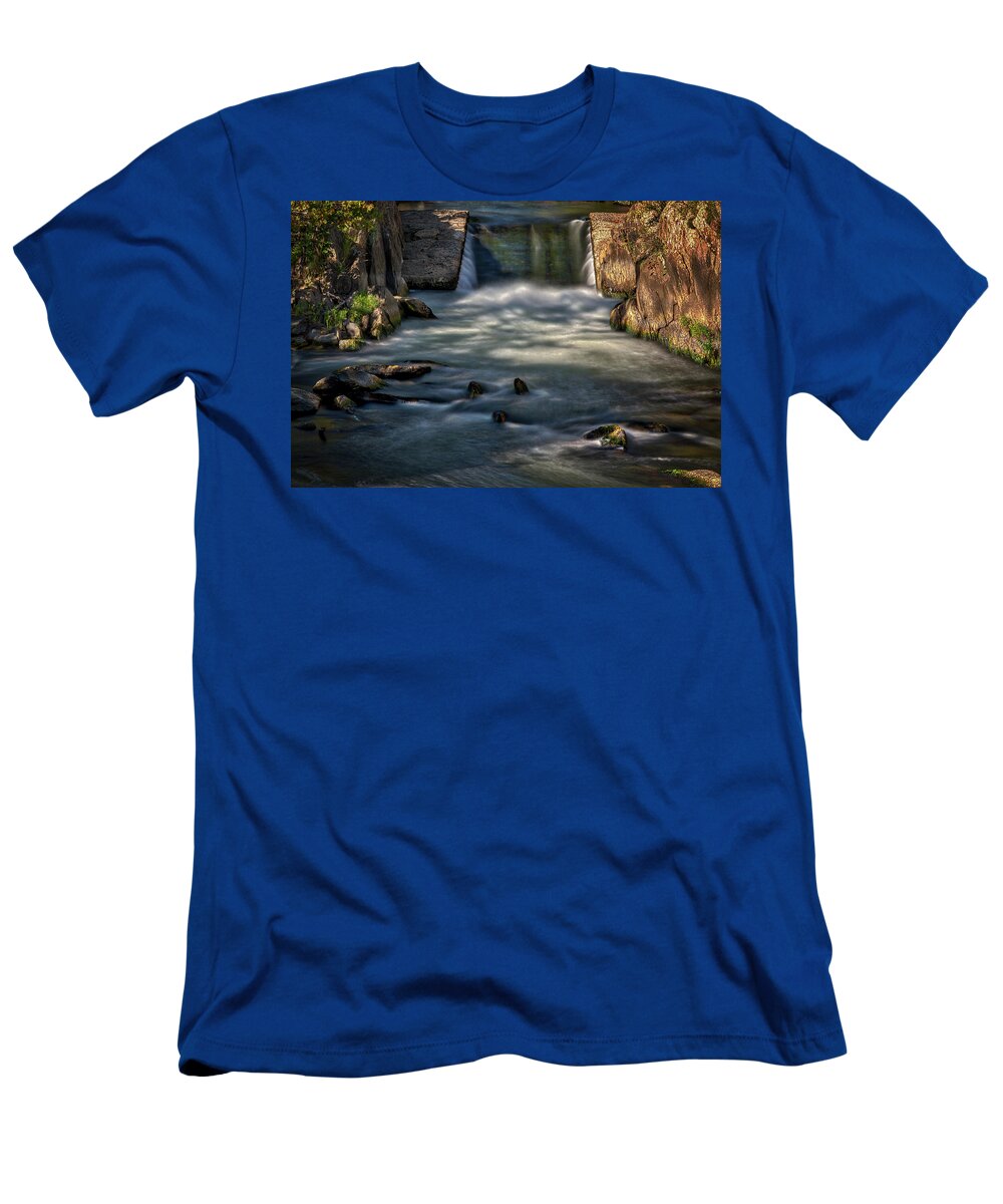 Great Falls T-Shirt featuring the photograph View From a Bridge at Great Falls by Stuart Litoff