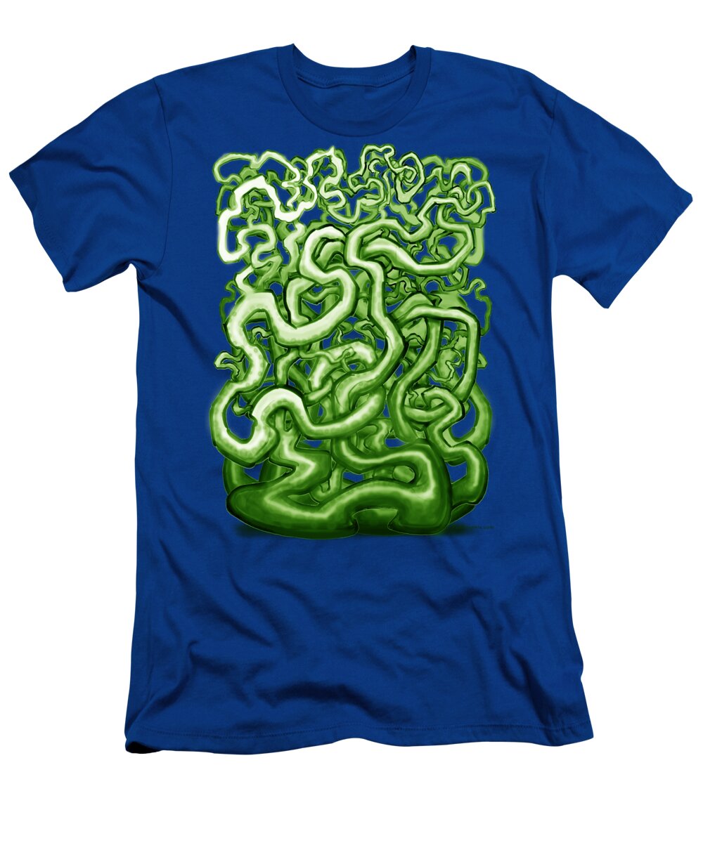 Vine T-Shirt featuring the digital art Vines of Green by Kevin Middleton