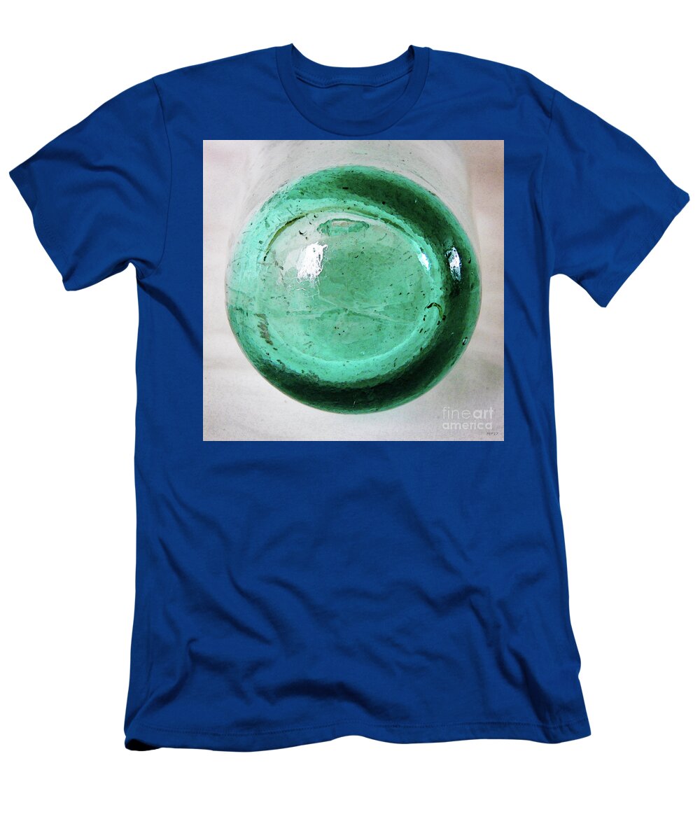 Old Bottles T-Shirt featuring the glass art Vintage Glass Bottle Four by Phil Perkins