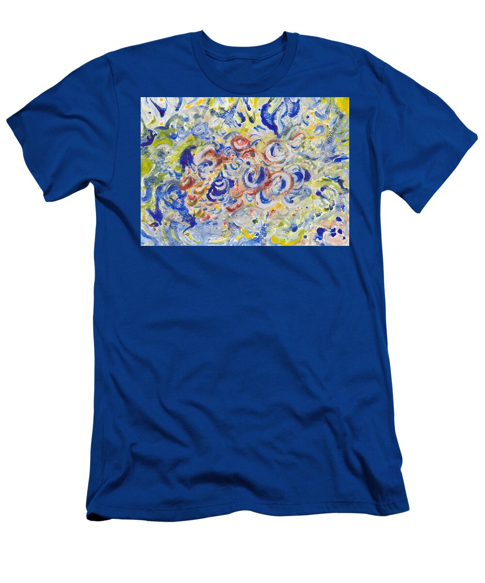 Ocean T-Shirt featuring the painting Volcanic Sea Acrylic/Water by Julia Woodman