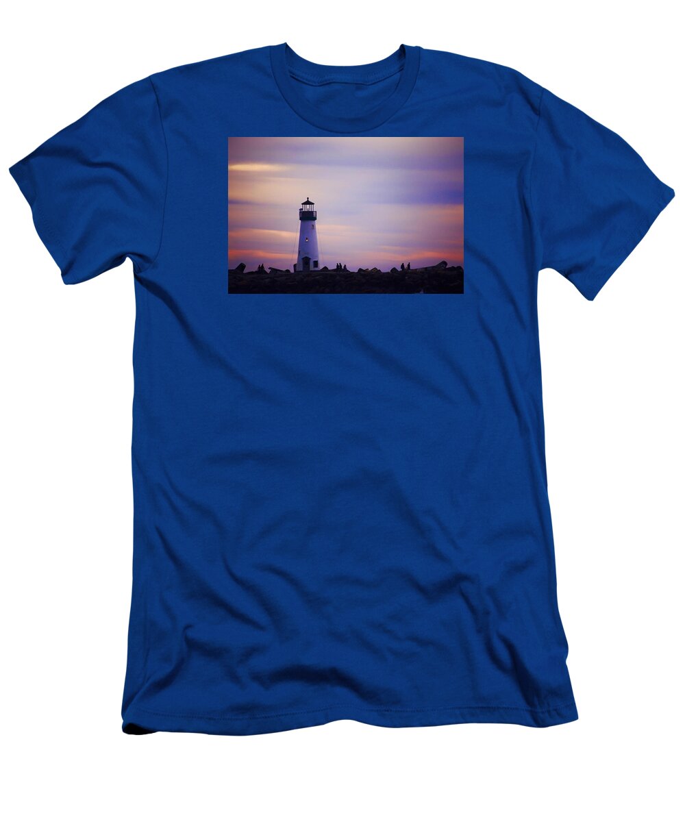 Lighthouse T-Shirt featuring the photograph Walton Lighthouse by Lora Lee Chapman
