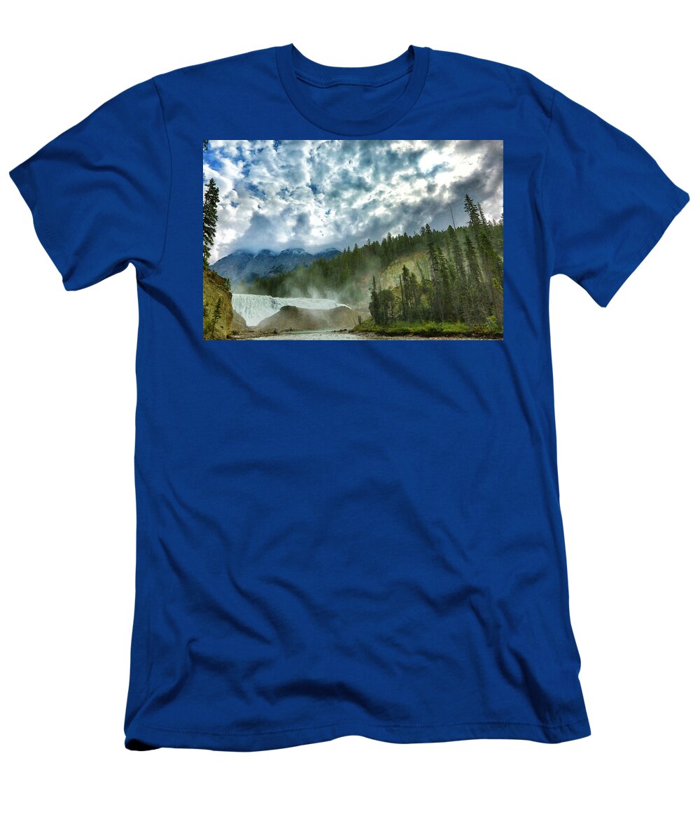 Wapta T-Shirt featuring the photograph Wapta Falls 1 by Monte Arnold