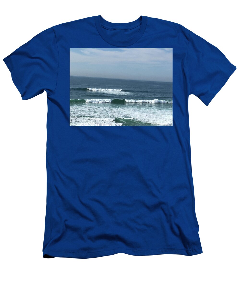 Waves T-Shirt featuring the photograph Waves by Susan Grunin