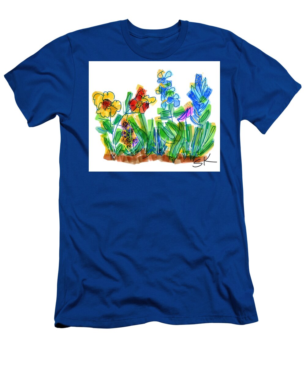 Flowers T-Shirt featuring the digital art We Are Flowers by Sherry Killam
