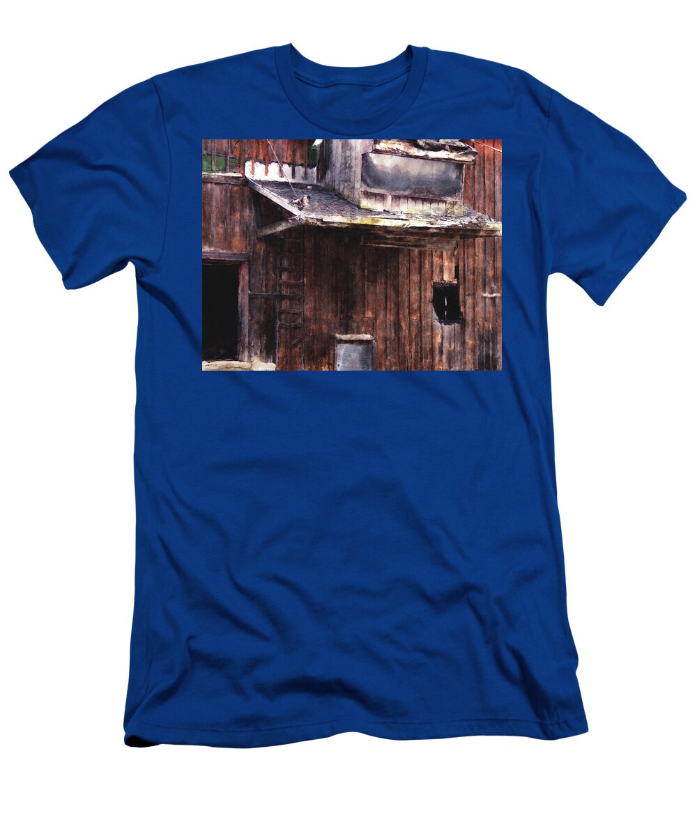 Photography T-Shirt featuring the photograph Weathered Old Building by Phil Perkins