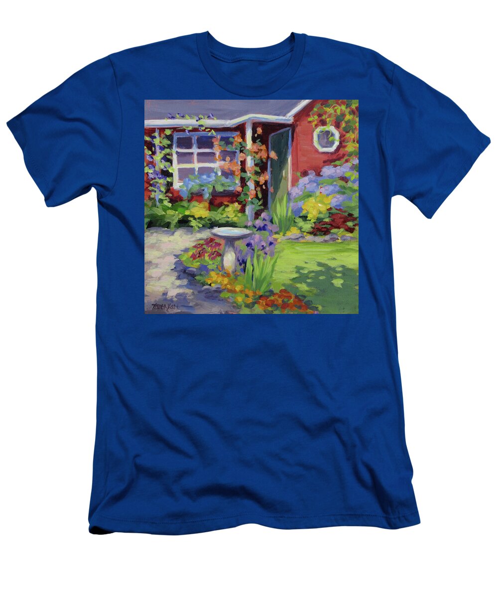 House T-Shirt featuring the painting Welcome Home by Karen Ilari