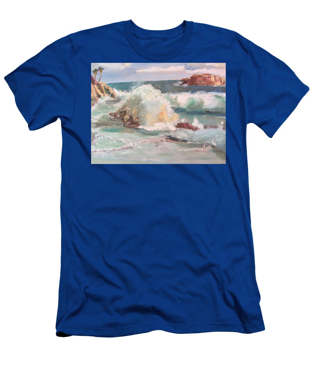 Seascape T-Shirt featuring the painting West Coast by Dody Rogers
